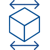Icon showing a box with arrows